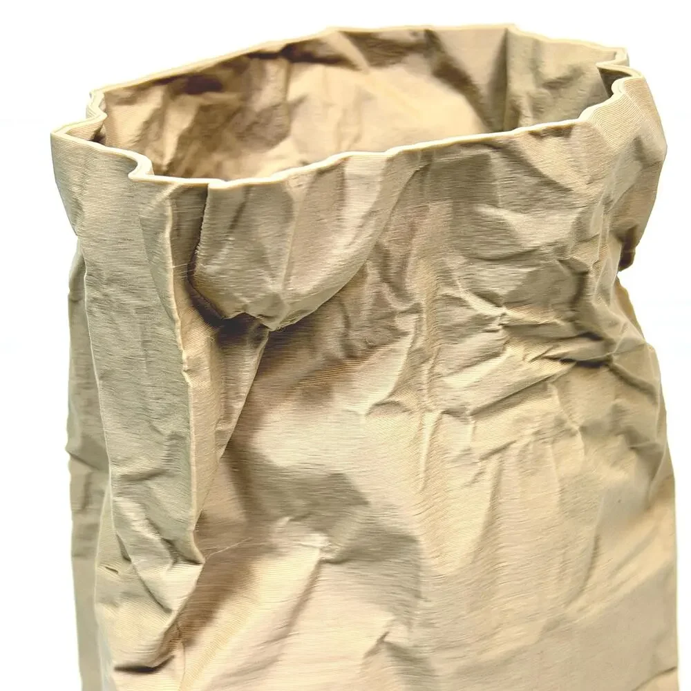 Kraftique - Paper Reborn , Crumpled Paper Bag Design, Small Tabletop Vase